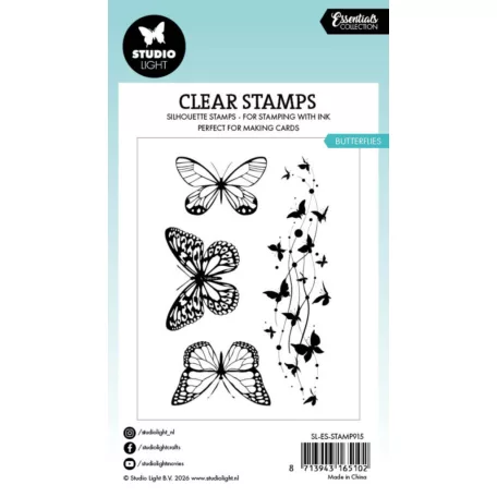 Studio Light Butterflies Szilikonbélyegző Grunge Clear Stamp (1 csomag)