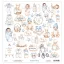 Mintay Scrapbook kivágóív 12" (30 cm) Baby Boy - Basic Elements (1 ív)