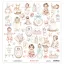Mintay Scrapbook kivágóív 12" (30 cm) Baby Girl - Basic Elements (1 ív)