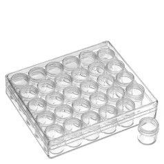  Tárolódoboz készlet - 30 db átlátszó mini tégellyel / Storage Boxes (30+1 db)
