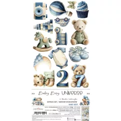   Craft O'Clock Kivágóív Baby Boy Universe Baby Boy Extras to Cut Set (18 ív)