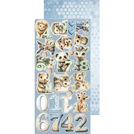 Craft O'Clock Kivágóív Baby Boy Universe Baby Boy Extras to Cut Set (18 ív)