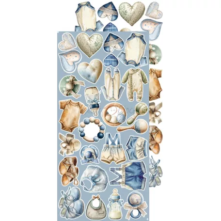 Craft O'Clock Kivágóív Baby Boy Universe Baby Boy Extras to Cut Set (18 ív)