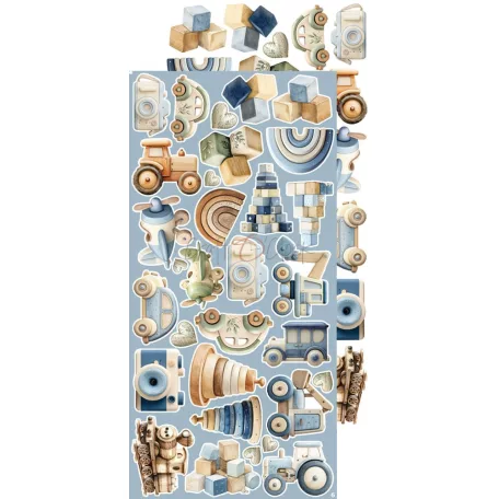 Craft O'Clock Kivágóív Baby Boy Universe Baby Boy Extras to Cut Set (18 ív)