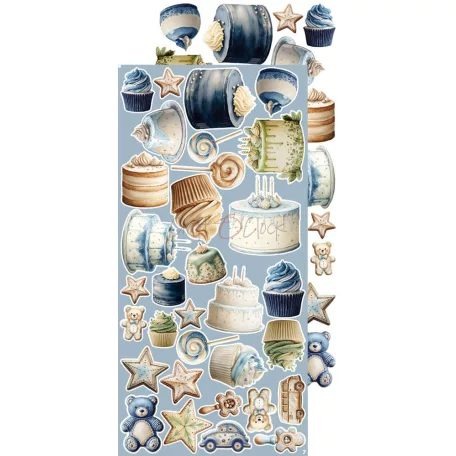 Craft O'Clock Kivágóív Baby Boy Universe Baby Boy Extras to Cut Set (18 ív)