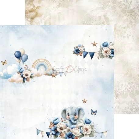 Craft O'Clock Scrapbook papírkészlet 8" (20 cm) Baby Boy Universe Paper Collection Set (24 ív)