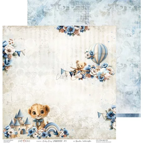 Craft O'Clock Scrapbook papírkészlet 6" (15 cm) Baby Boy Universe Paper Collection Set (24 ív)
