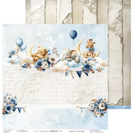 Craft O'Clock Scrapbook papírkészlet 6" (15 cm) Baby Boy Universe Paper Collection Set (24 ív)