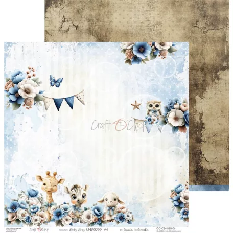 Craft O'Clock Scrapbook papírkészlet 6" (15 cm) Baby Boy Universe Paper Collection Set (24 ív)