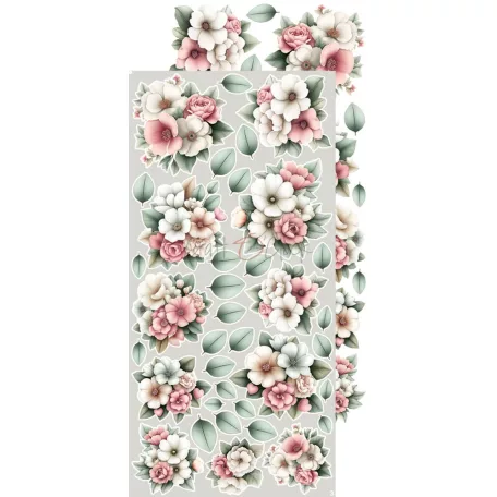 Craft O'Clock Kivágóív Baby Girl Universe Flowers & More Extras to Cut Set (18 ív)