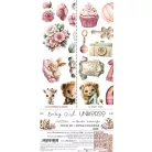 Craft O'Clock Kivágóív Baby Girl Universe Mix Extras to Cut Set (18 ív)