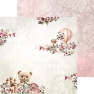   Craft O'Clock Scrapbook papírkészlet 12" (30 cm) Baby Girl Universe Paper Collection Set (6 ív)