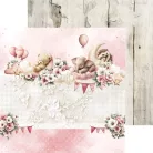 Craft O'Clock Scrapbook papírkészlet 12" (30 cm) Baby Girl Universe Paper Collection Set (6 ív)