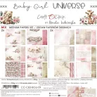 Craft O'Clock Scrapbook papírkészlet 8" (20 cm) Baby Girl Universe Mix Paper Set (24 ív)