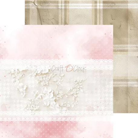 Craft O'Clock Scrapbook papírkészlet 8" (20 cm) Baby Girl Universe Basic Paper Set (24 ív)