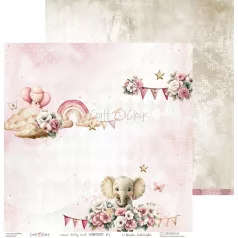   Craft O'Clock Scrapbook papírkészlet 6" (15 cm) Baby Girl Universe Paper Collection Set (24 ív)