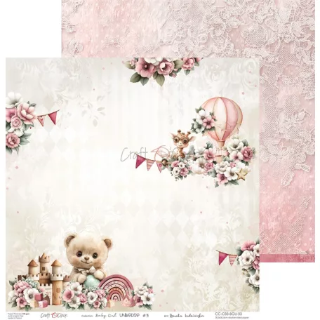 Craft O'Clock Scrapbook papírkészlet 6" (15 cm) Baby Girl Universe Paper Collection Set (24 ív)