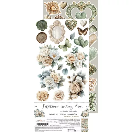 Craft O'Clock Kivágóív Baby Boy Universe Flowers & More Extras to Cut Set (18 ív)