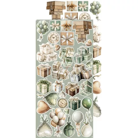 Craft O'Clock Kivágóív Baby Boy Universe Baby Boy Extras to Cut Set (18 ív)