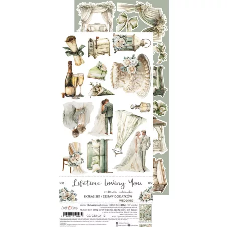 Craft O'Clock Kivágóív Baby Boy Universe Baby Boy Extras to Cut Set (18 ív)