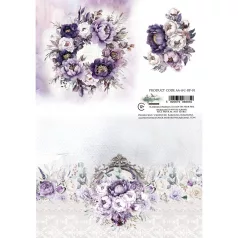   Alchemy of Art Rízspapír A4 - Purple Colors 1 -  - Rice Paper (1 ív)