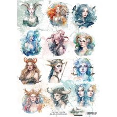   Alchemy of Art Rízspapír A4 - New Year (Csillagjegyek) -  Rice Paper (1 ív)