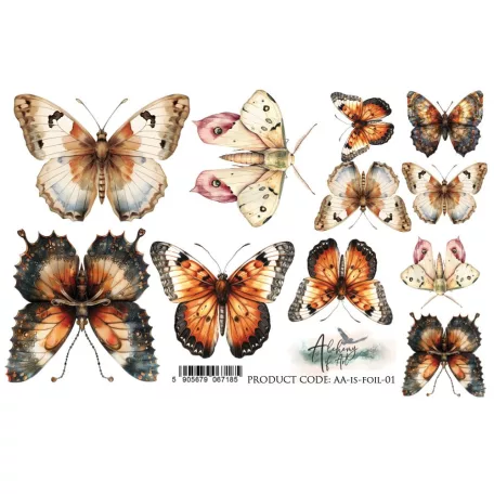 Alchemy of Art Átlátszó fólia A5 - In Silence - Butterflies - Transparent foil (1 ív)