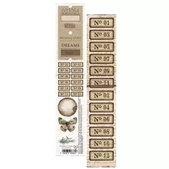   Alchemy of Art Kivágóív 30cm x 5cm In Silence 01 Extras to Cut (1 ív)