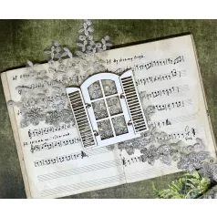   Alchemy of Art Chipboard díszítőelem - In Silence -  - Chipboard Small Window (1 db)