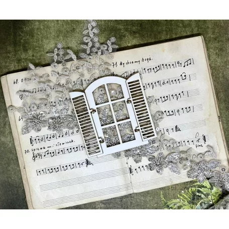 Alchemy of Art Chipboard díszítőelem - In Silence -  - Chipboard Small Window (1 db)