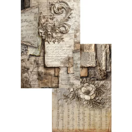 Alchemy of Art Scrapbook papírkészlet A4 In Silence Paper Collection Set (8 lap)