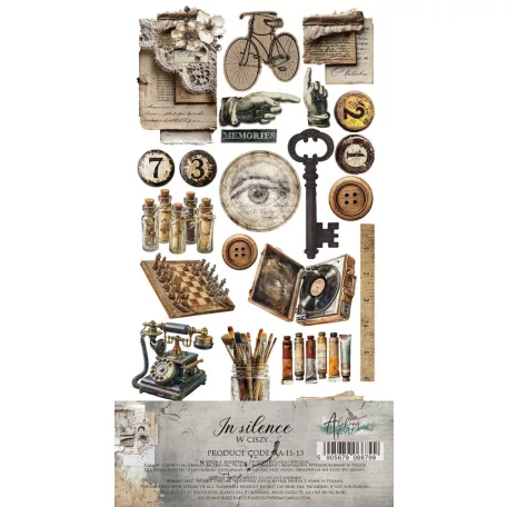 Alchemy of Art Kivágóív 6"x12" (15cm x 30 cm) In Silence Junk Journal Set (12 ív)