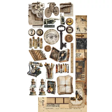 Alchemy of Art Kivágóív 6"x12" (15cm x 30 cm) In Silence Junk Journal Set (6 ív)