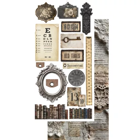 Alchemy of Art Kivágóív 6"x12" (15cm x 30 cm) In Silence Junk Journal Set (6 ív)