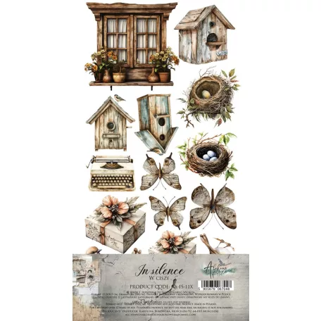 Alchemy of Art Kivágóív 6"x12" (15cm x 30 cm) In Silence Extras to Cut Set (12 ív)