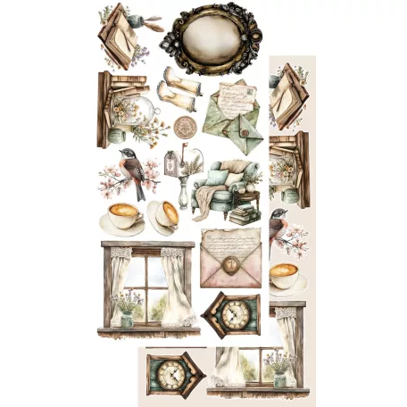 Alchemy of Art Kivágóív 6"x12" (15cm x 30 cm) In Silence Extras to Cut Set (12 ív)