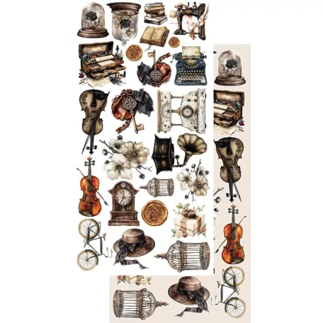 Alchemy of Art Kivágóív 6"x12" (15cm x 30 cm) In Silence Extras to Cut Set (12 ív)