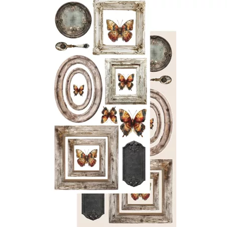 Alchemy of Art Kivágóív 6"x12" (15cm x 30 cm) In Silence Extras to Cut Set (6 ív)