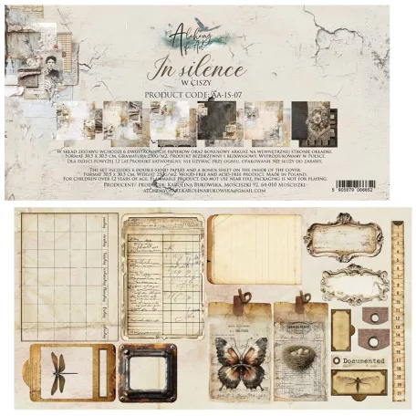 Alchemy of Art Scrapbook papírkészlet 12" (30 cm) In Silence Paper Collection Set (6 lap)