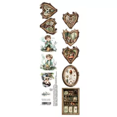   Alchemy of Art Kivágóív 30cm x 5cm Friends of the Forest 05 Extras to Cut (1 ív)