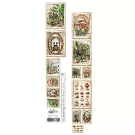 Alchemy of Art Kivágóív 30cm x 5cm Friends of the Forest 02 Extras to Cut (1 ív)