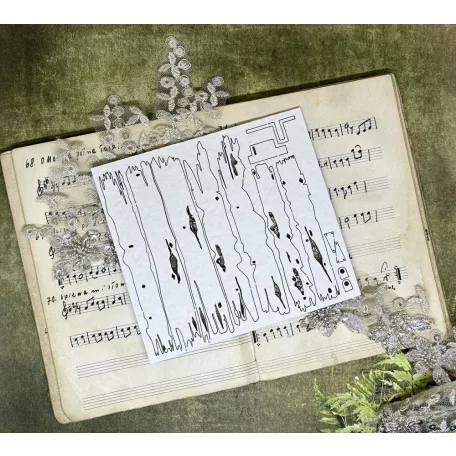 Alchemy of Art Chipboard díszítőelem - Friends of the Forest -  - Chipboard Small Fence (1 db)