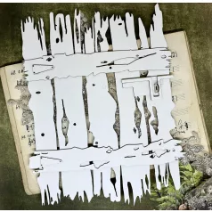   Alchemy of Art Chipboard díszítőelem - Friends of the Forest -  - Chipboard Big Fence (1 db)