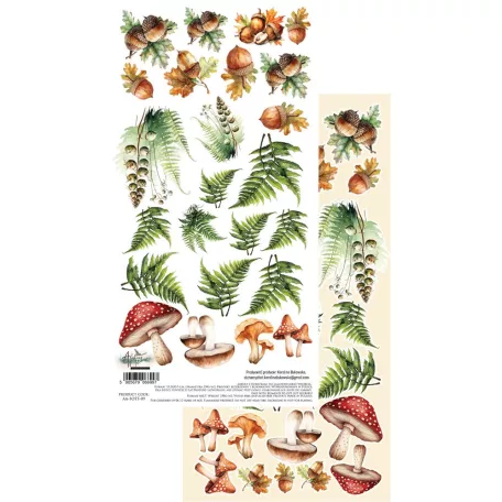 Alchemy of Art Kivágóív 6"X12" (15x30 cm) Friends of the Forest Double-sided paper (1 ív)