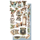 Alchemy of Art Kivágóív 6"x12" (15cm x 30 cm) Friends of the Forest Junk Journal Set (12 ív)