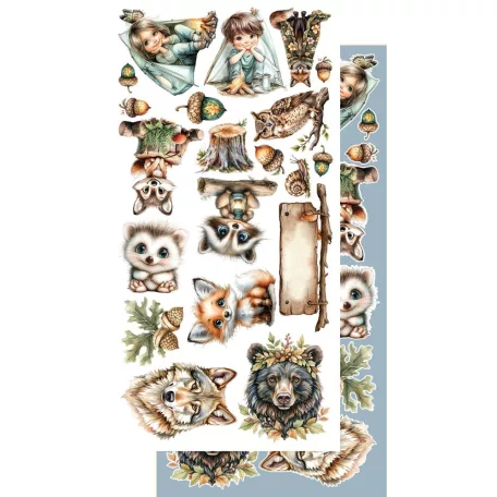 Alchemy of Art Kivágóív 6"x12" (15cm x 30 cm) Friends of the Forest Junk Journal Set (12 ív)