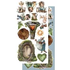 Alchemy of Art Kivágóív 6"x12" (15cm x 30 cm) Friends of the Forest Junk Journal Set (12 ív)