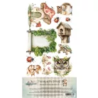 Alchemy of Art Kivágóív 6"x12" (15cm x 30 cm) Friends of the Forest Junk Journal Set (6 ív)