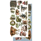 Alchemy of Art Kivágóív 6"x12" (15cm x 30 cm) Friends of the Forest Junk Journal Set (6 ív)