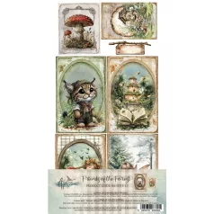   Alchemy of Art Kivágóív 6"x12" (15cm x 30 cm) Friends of the Forest Extras to Cut Set (6 ív)
